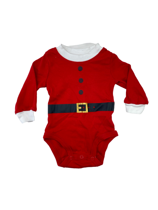 Carter's Red Santa Long Sleeve Onesie 3M