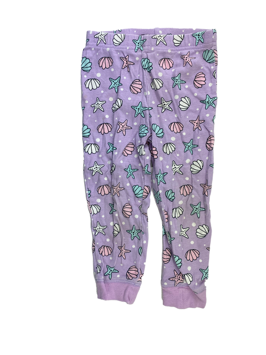 George Purple PJ Bottoms with Seashells 3T