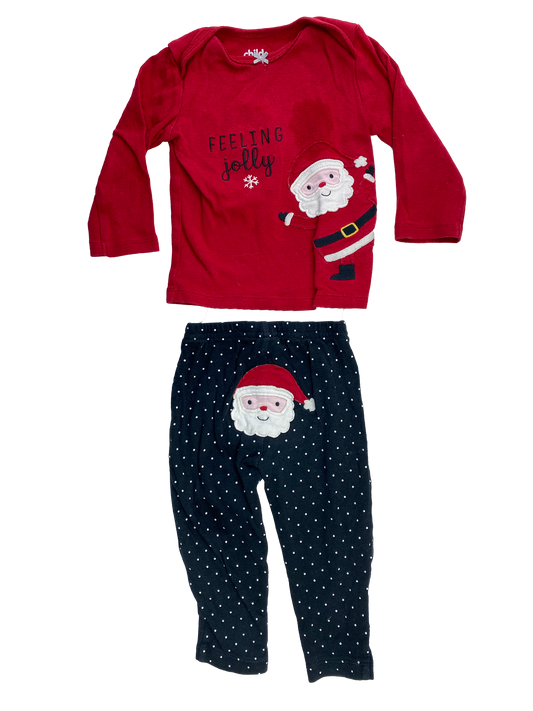 ❗️Stained: Child of Mine 2-Piece Set with Santa 12M