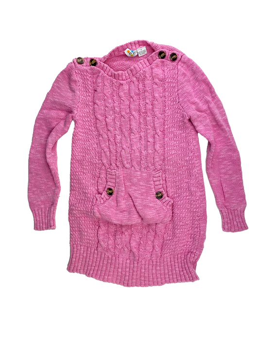 Roco Co Pink Cable Knit Tunic Sweater 4