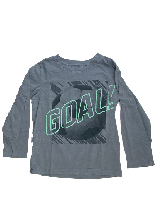 Carter's Grey Long Sleeve Shirt with "Goal!" 7