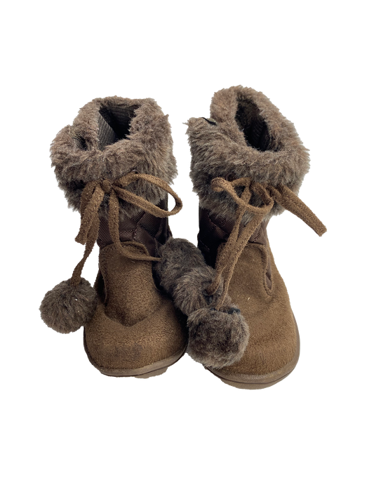 Cherokee Brown Boots with Pom Poms 7