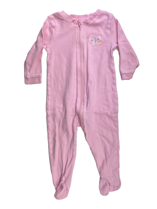George Pink Footed Sleeper with "Mommy's Little Butterfly" 6-12M