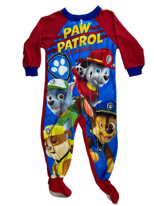 Nickelodeon Red & Blue Footed Sleeper with Paw Patrollers 2T