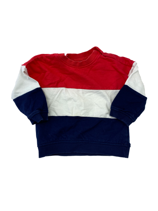 H&M Red, White & Navy Pull-Over Sweater 4-6M