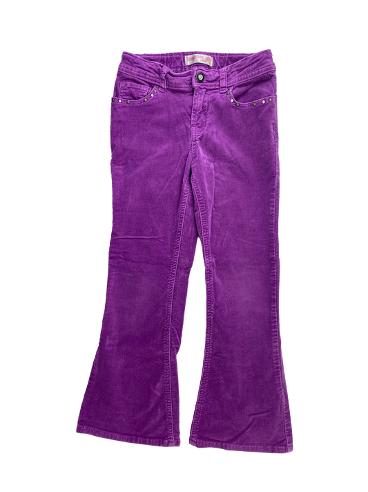 Tangerine Purple Flare Leg Corduroy Pants 7