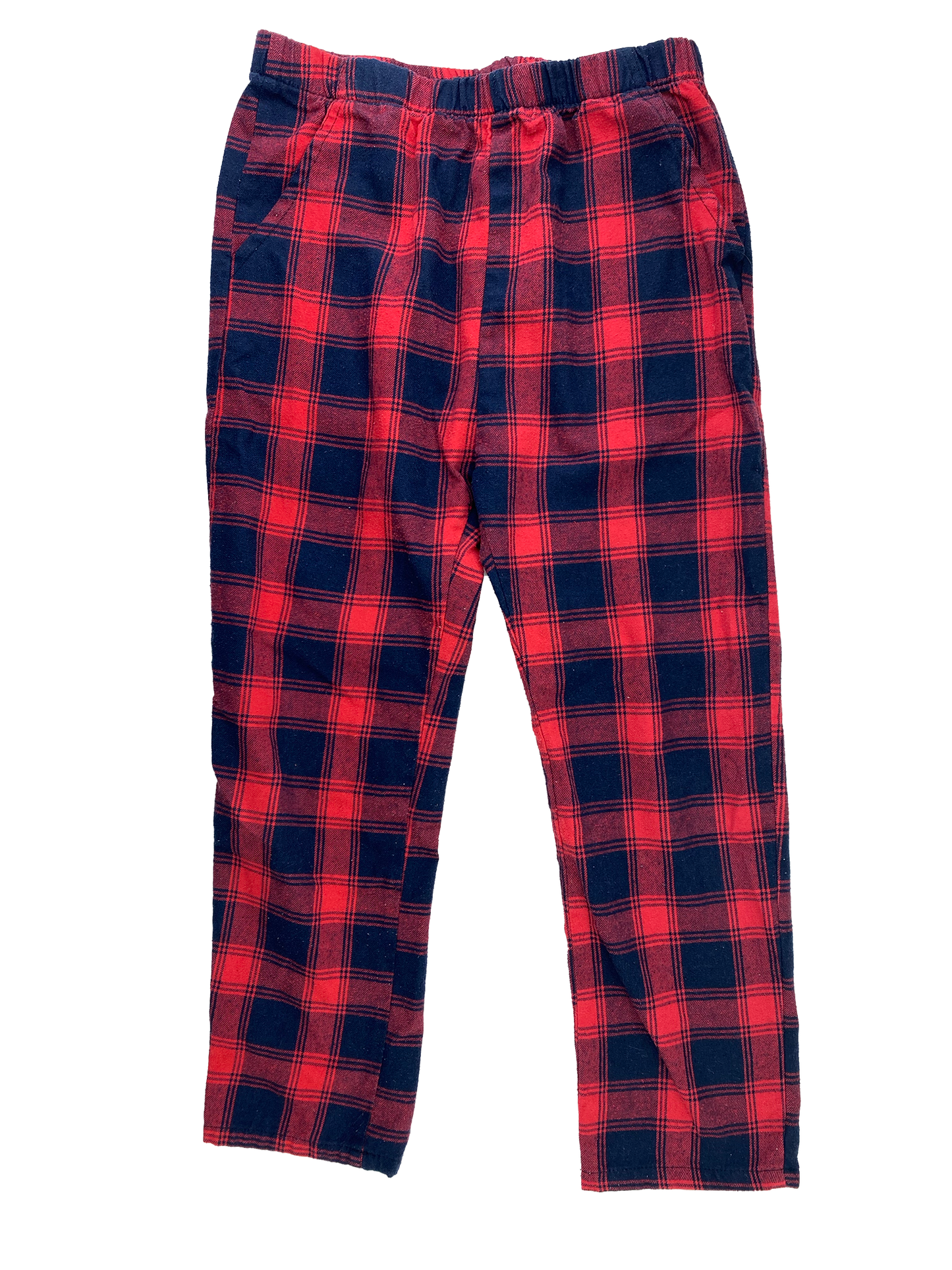 Red & Navy Plaid PJ Bottoms 10-11