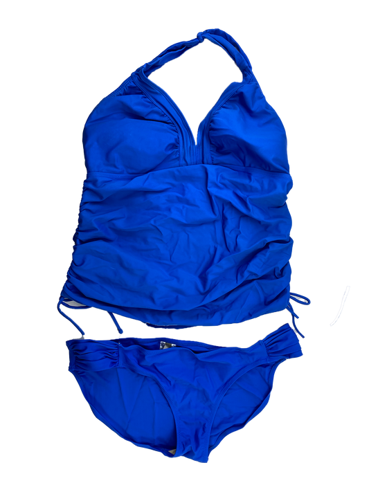 Thyme Blue Maternity 2-Piece Swim Suit XL