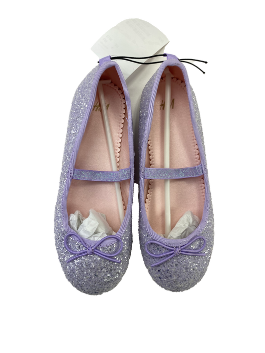 H&M Purple Glittery Ballet Flats 1