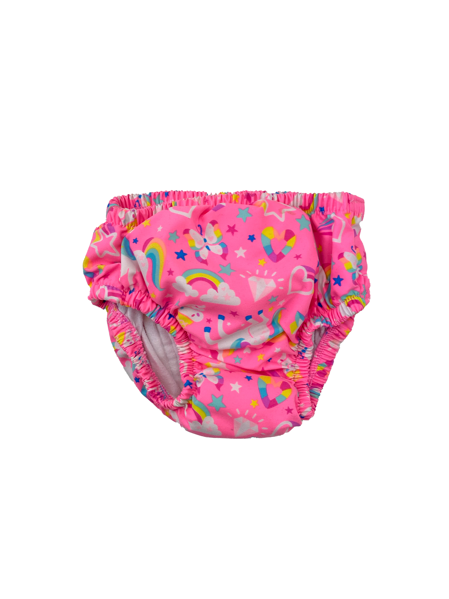 Sea Me Swim Pink Swim Diaper with Unicorns 6-12M