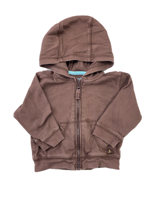 Brown Zip-Up Hoodie 6-12M