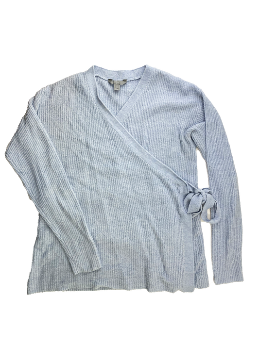 Thyme Blue Knit Maternity Kimono Sweater S