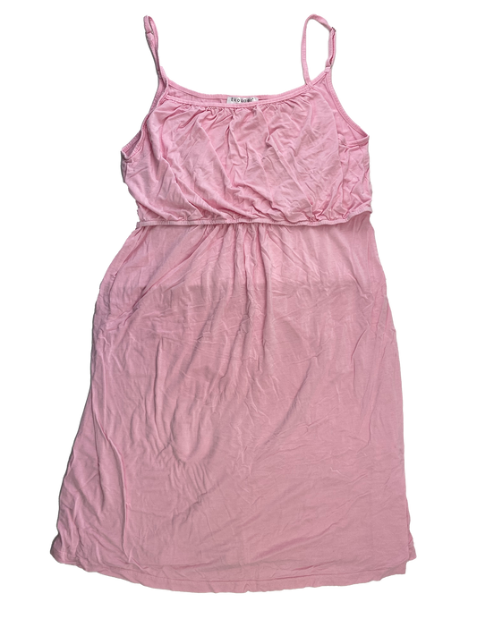 Ekouaer Pink Maternity & Nursing Nightgown S