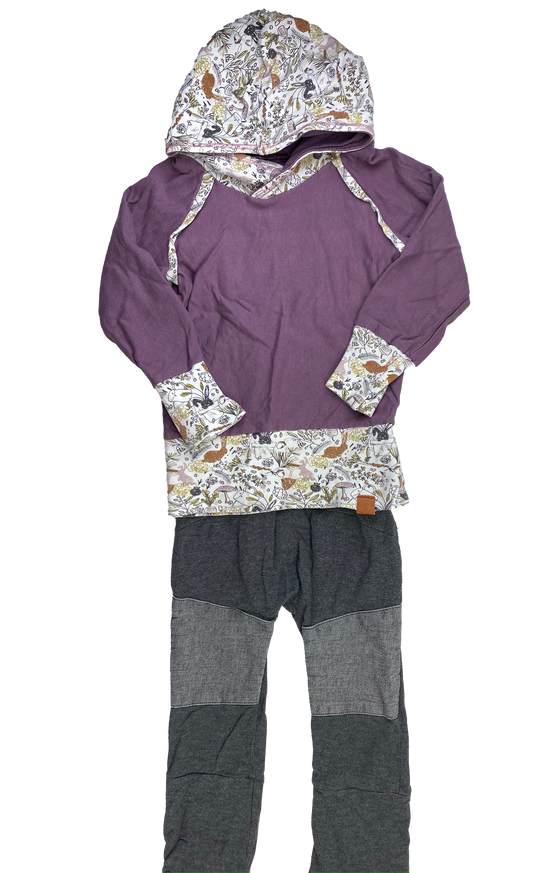 Peakbwa Mauve 2-Piece Set Grow With Me Bamboo Set 3-5T