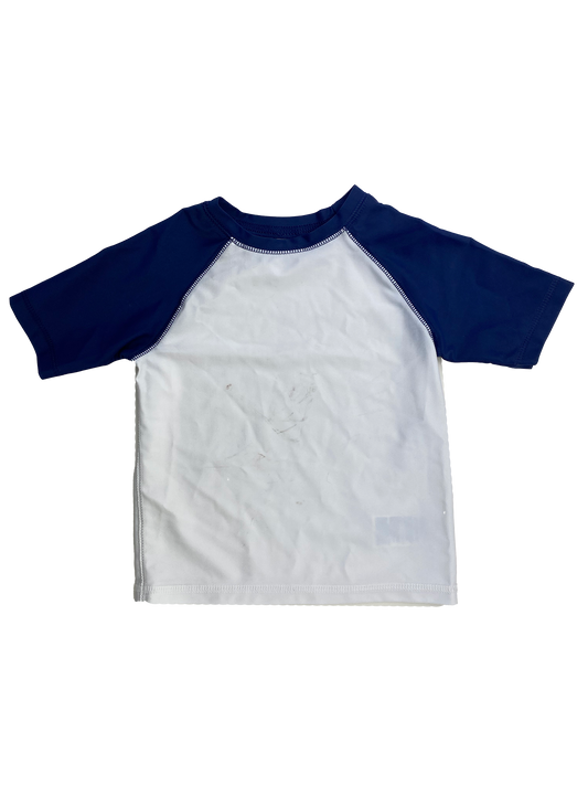 ❗️Stained: Old Navy White & Navy Rash Guard 3T