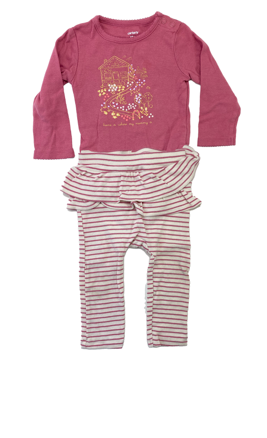 Carter's 2-Piece Set "Home Is Where My Mommy Is" 12M