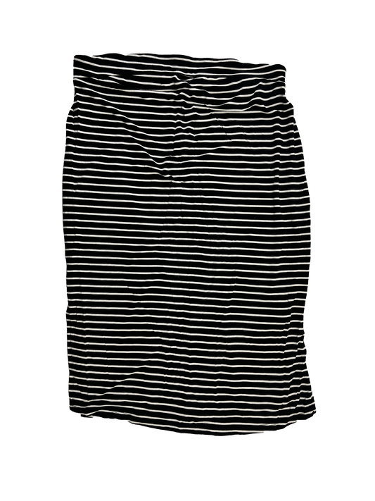 Thyme Black & White Stripe Maternity Skirt S