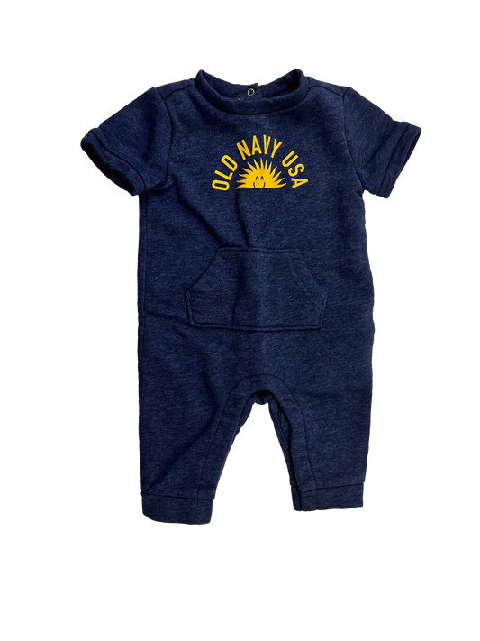 Old Navy Sweatsuit Jumpsuit with "Old Navy USA"  3-6M