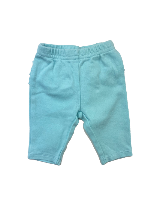 Child of Mine Turquoise Ruffle Pants NB