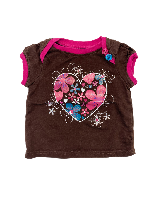 George Brown T-Shirt with Floral Heart 3M