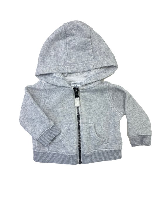 Carter's Grey Zip-Up Hoodie NB