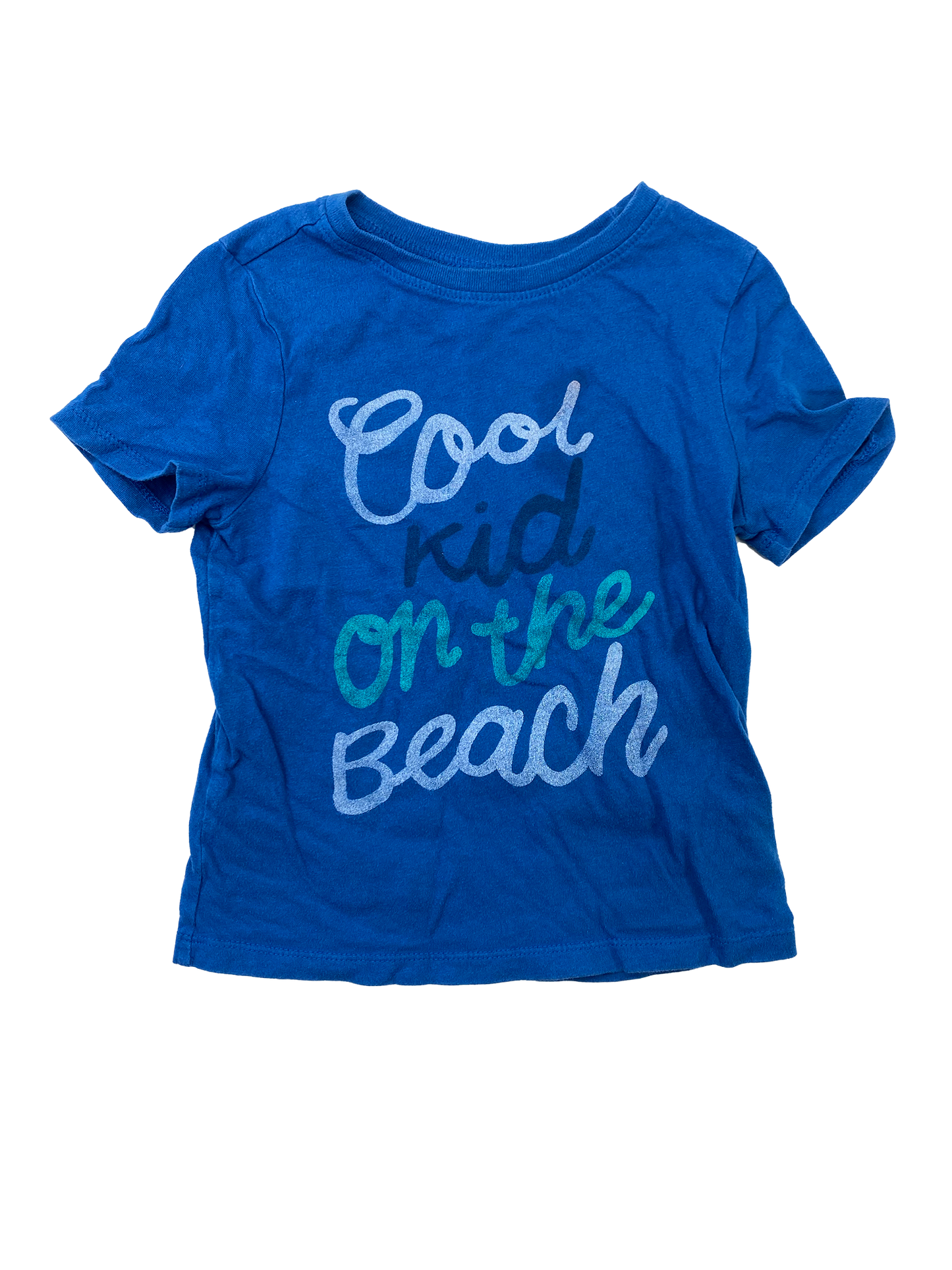 Old Navy Blue T-Shirt with "Cool Kid On The Beach" 4T