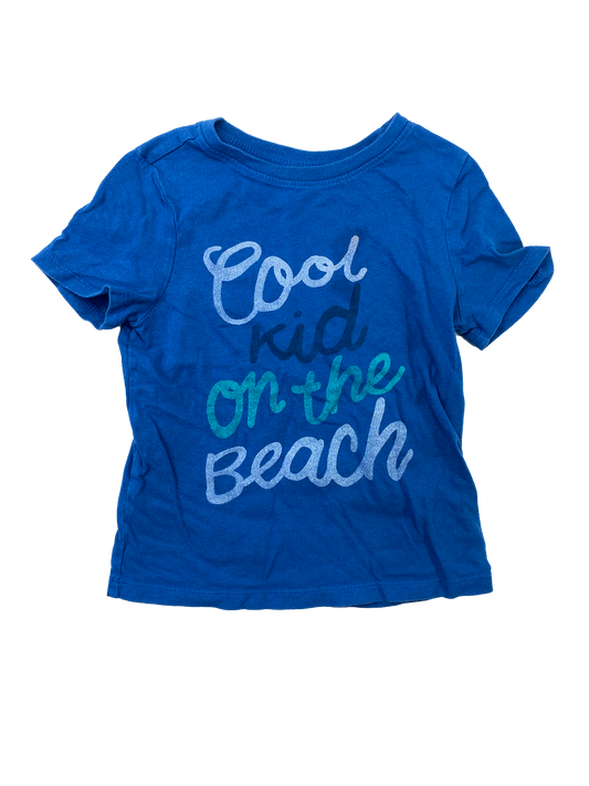 Old Navy Blue T-Shirt with "Cool Kid On The Beach" 4T