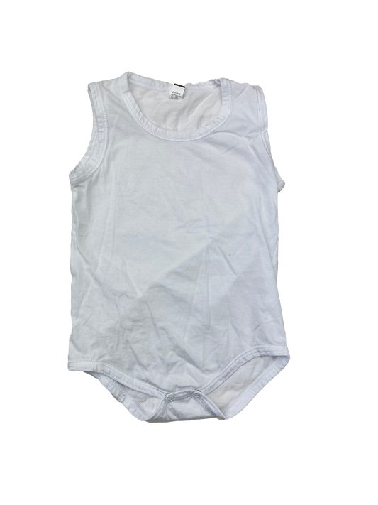 White Tank Top Onesie 12-18M