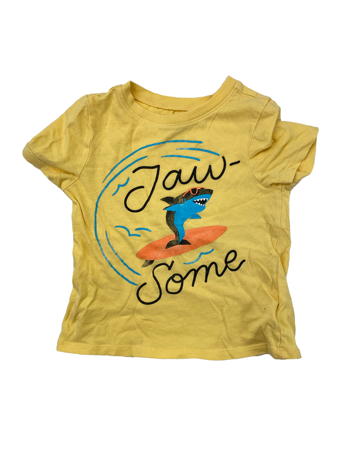 Old Navy Yellow T-Shirt with Jawsome 4T