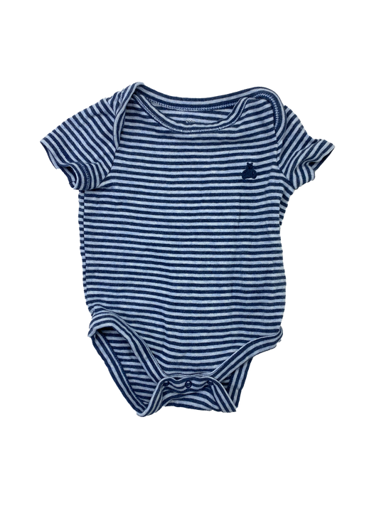 Baby Gap Blue & Navy Striped Onesie 0-3M