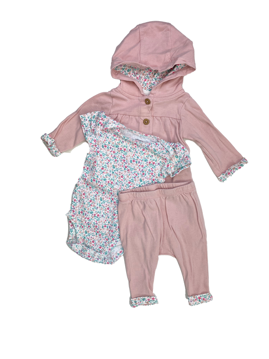 Carter's Pink & Floral 3-Piece Set 3M