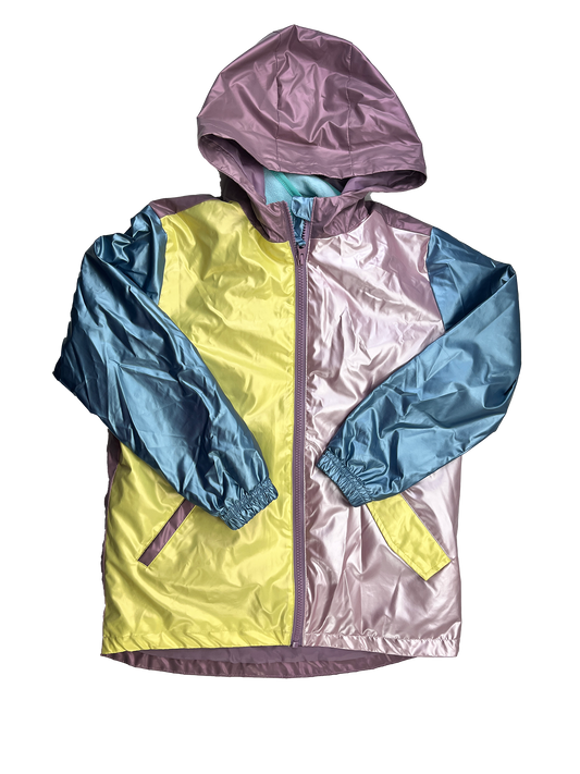 Andy & Evan Metallic Fleece Vest Lined Rain Coat 7-8