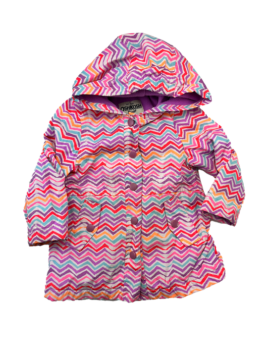 OshKosh Multicoloured Fleece Lined Rain Coat 2T