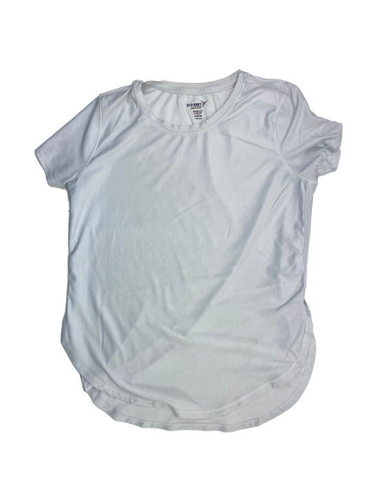 Old Navy White Active T-Shirt 10-12