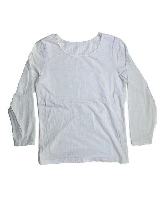 Uniqlo White Long Sleeve Shirt 9-10