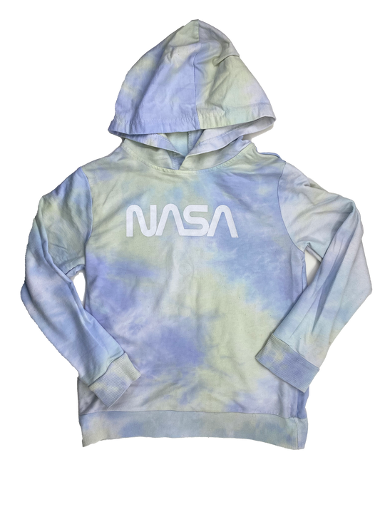 Nasa Blue Tie Dye Pull-Over Hoodie 10-12