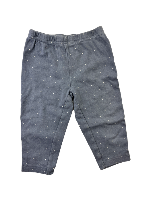 Just One You Grey Pants with White Polka Dots 9M