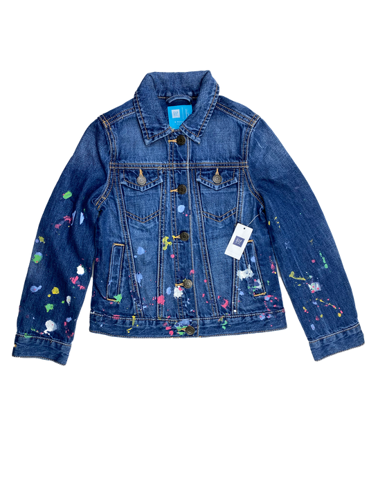 Gap X Ellen Degeneres ARTIST Pain Splatter Jean Jacket 6-7