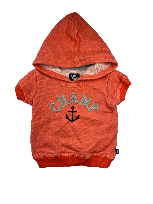 Baby B'Gosh Orange Short Sleeve Pull-Over Hoodie 6M