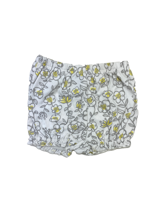 Calvin Klein White Bubble Shorts with Yellow Flowers 24M