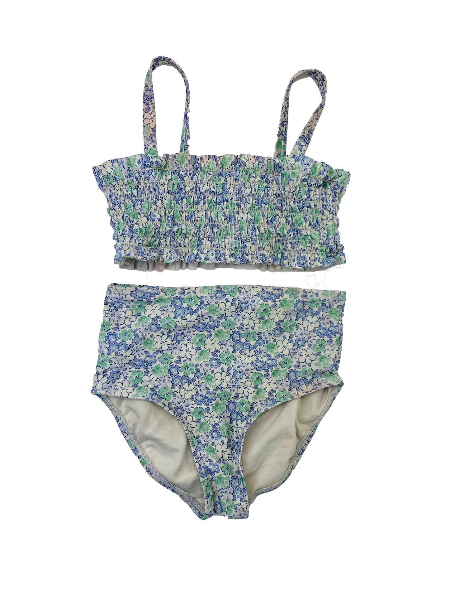 Gap Blue & Green Floral Bikini 6-7