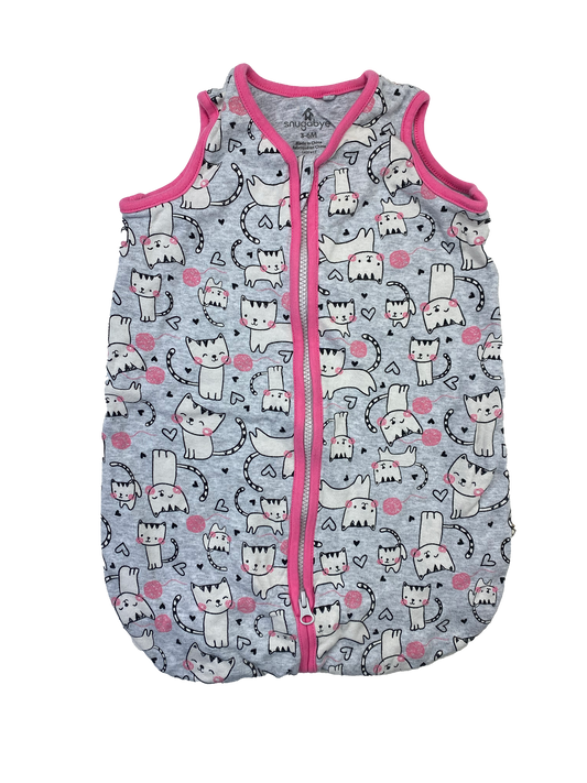 Sungabye Grey Sleepsack with Cats 3-6M