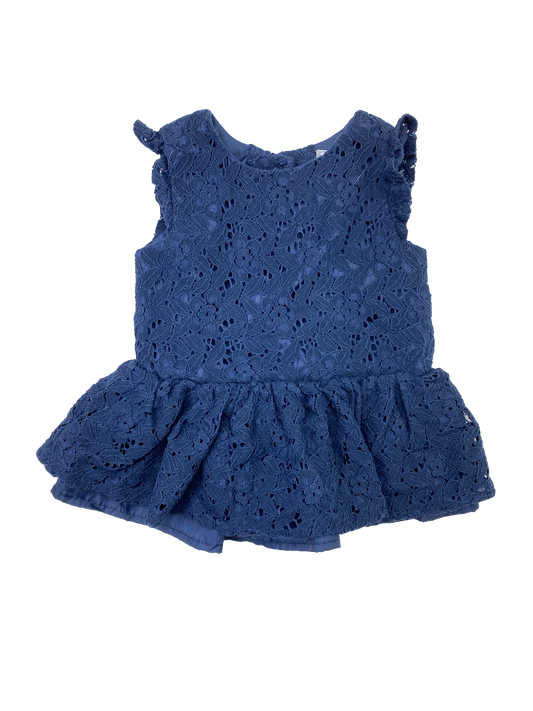 George Navy Lace Tank Top 3-6M