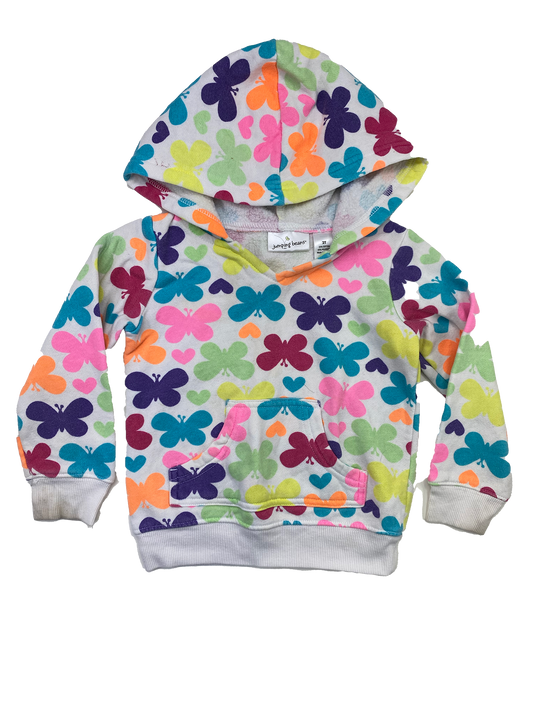 ❗️Stain: White Sweater with Multicoloured Butterflies 2T