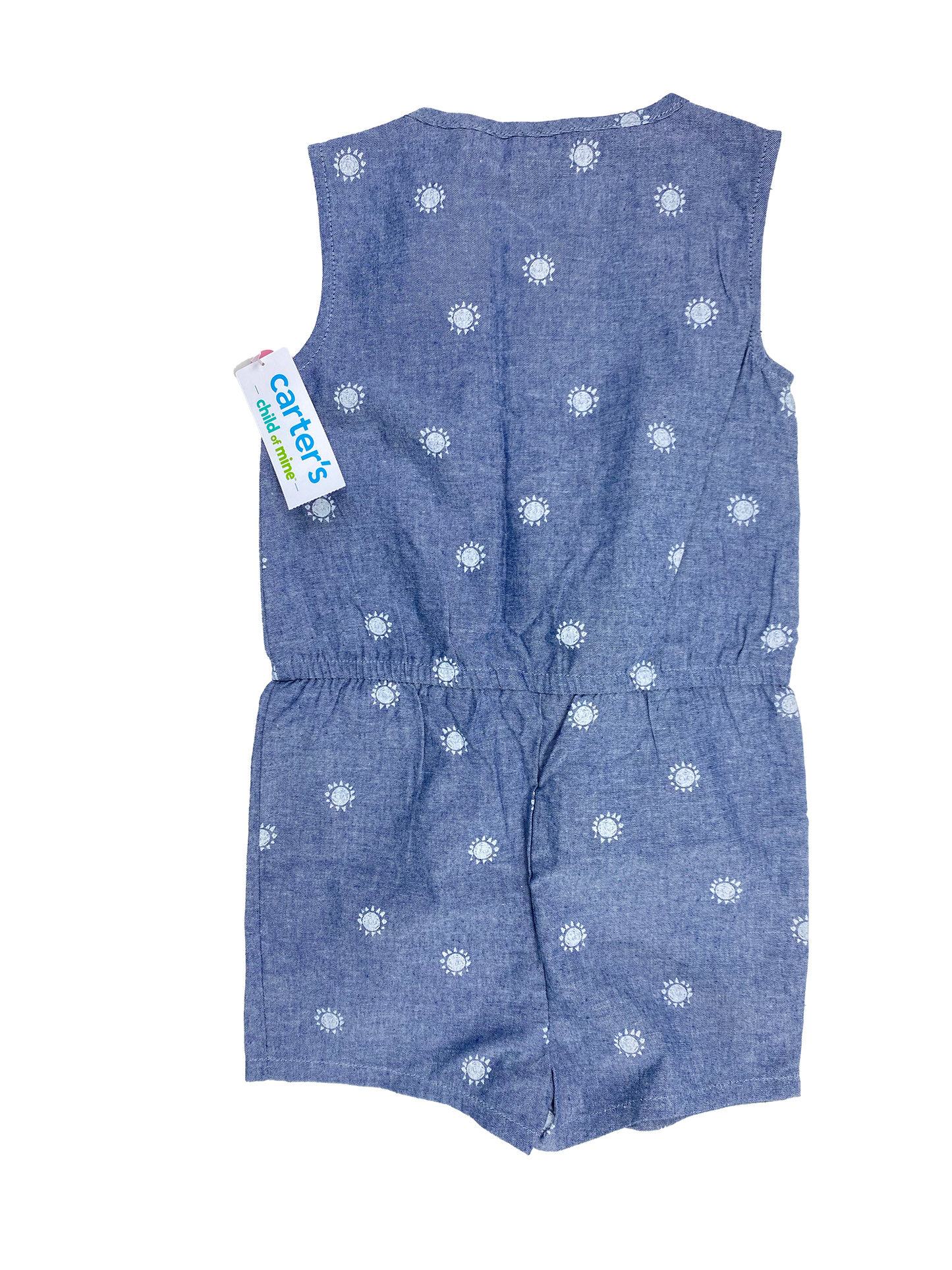 BNWT: Chambray Romper with Suns 4T