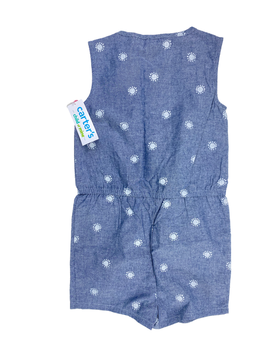 BNWT: Chambray Romper with Suns 4T