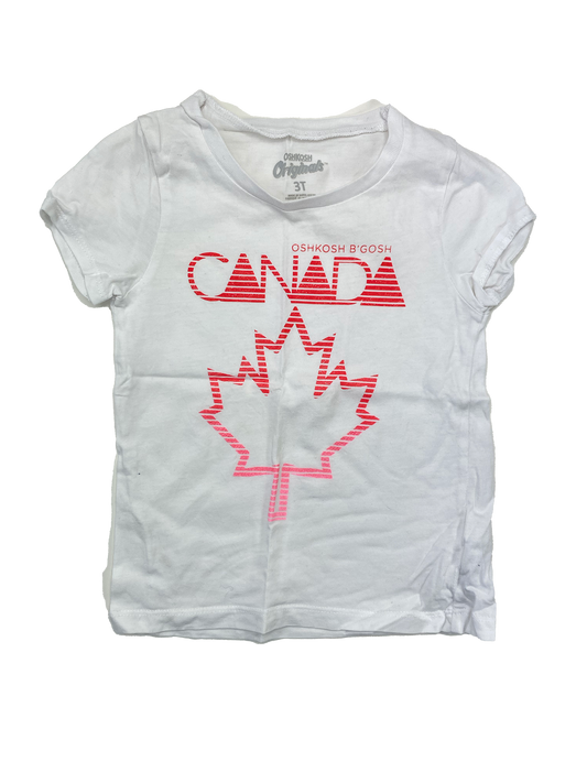 OshKosh White T-Shirt "Canada" 3T