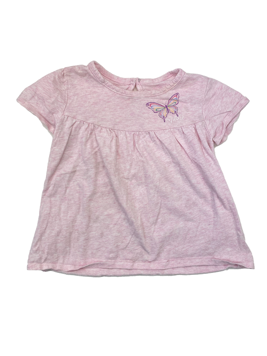 ❗️Stain: Pink T-Shirt with Butterfly 2T