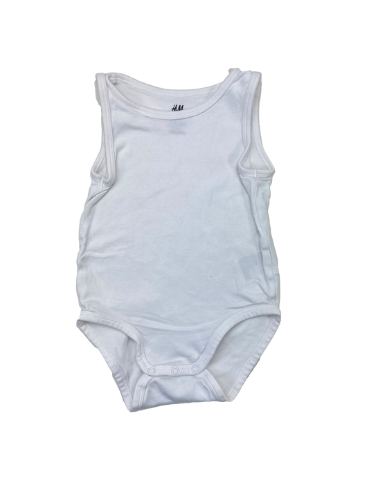 H&M White Tank Top Onesie 18M-2T