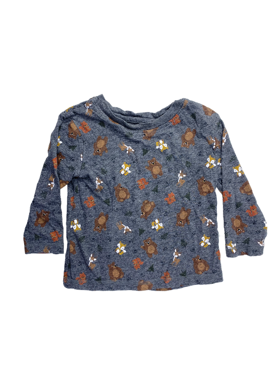 George Grey Long Sleeve with Animals 2T